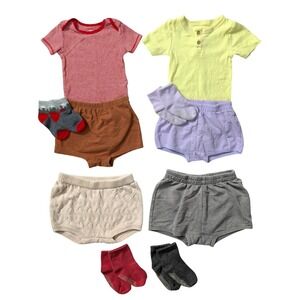 18M Baby Bundle Cat & Jack Carter's Shorts Bodysuits Socks Cute Set Mix & Match